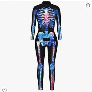 Skeleton Print Bodycon Jumpsuit